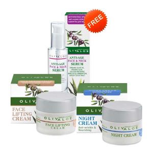 The Olive Tree Face Care Olivaloe Face Lifting Cream & Night Cream, FREE Face Serum